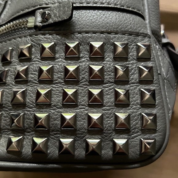 Michael Kors Gray Studded Backpack - Picture 8 of 14